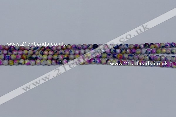 CMJ708 15.5 inches 4mm round rainbow jade beads wholesale