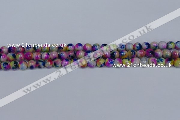 CMJ710 15.5 inches 8mm round rainbow jade beads wholesale