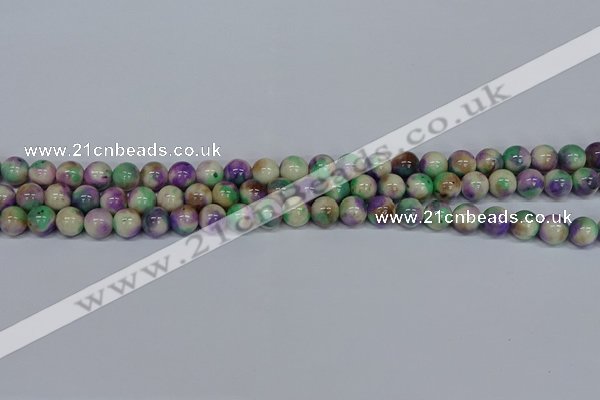 CMJ717 15.5 inches 8mm round rainbow jade beads wholesale