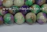 CMJ719 15.5 inches 12mm round rainbow jade beads wholesale