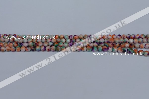 CMJ722 15.5 inches 4mm round rainbow jade beads wholesale