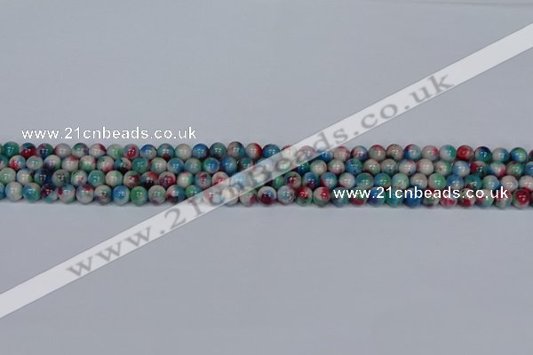 CMJ729 15.5 inches 4mm round rainbow jade beads wholesale