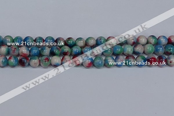 CMJ733 15.5 inches 12mm round rainbow jade beads wholesale