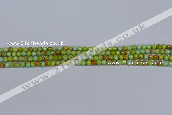 CMJ736 15.5 inches 4mm round rainbow jade beads wholesale