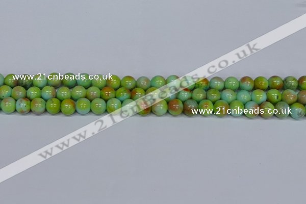 CMJ738 15.5 inches 8mm round rainbow jade beads wholesale