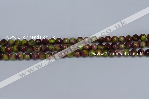 CMJ745 15.5 inches 8mm round rainbow jade beads wholesale