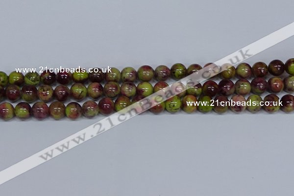 CMJ746 15.5 inches 10mm round rainbow jade beads wholesale