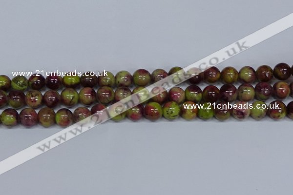 CMJ747 15.5 inches 12mm round rainbow jade beads wholesale