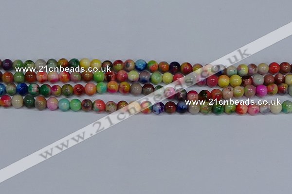 CMJ751 15.5 inches 6mm round rainbow jade beads wholesale