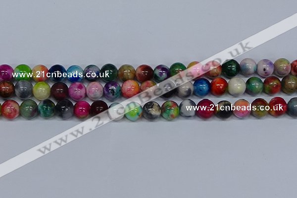 CMJ754 15.5 inches 12mm round rainbow jade beads wholesale