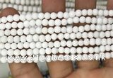 CMJ800 15.5 inches 4mm round matte Mashan jade beads wholesale