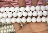 CMJ804 15.5 inches 12mm round matte Mashan jade beads wholesale