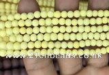 CMJ805 15.5 inches 4mm round matte Mashan jade beads wholesale