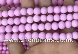 CMJ812 15.5 inches 8mm round matte Mashan jade beads wholesale