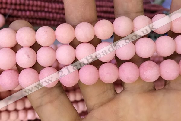 CMJ824 15.5 inches 12mm round matte Mashan jade beads wholesale