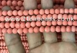 CMJ826 15.5 inches 6mm round matte Mashan jade beads wholesale