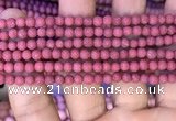 CMJ830 15.5 inches 4mm round matte Mashan jade beads wholesale