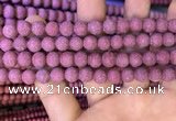 CMJ832 15.5 inches 8mm round matte Mashan jade beads wholesale