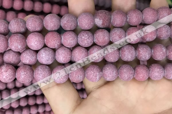 CMJ833 15.5 inches 10mm round matte Mashan jade beads wholesale