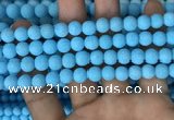 CMJ837 15.5 inches 8mm round matte Mashan jade beads wholesale