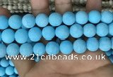 CMJ839 15.5 inches 12mm round matte Mashan jade beads wholesale