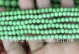 CMJ840 15.5 inches 4mm round matte Mashan jade beads wholesale