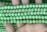 CMJ841 15.5 inches 6mm round matte Mashan jade beads wholesale