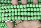 CMJ842 15.5 inches 8mm round matte Mashan jade beads wholesale