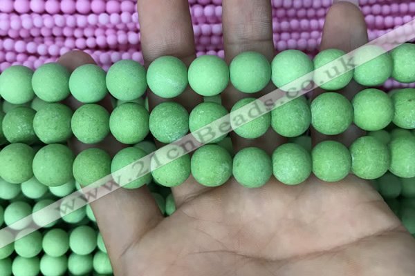 CMJ843 15.5 inches 10mm round matte Mashan jade beads wholesale