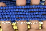 CMJ845 15.5 inches 4mm round matte Mashan jade beads wholesale