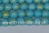 CMJ965 15.5 inches 4mm round Mashan jade beads wholesale