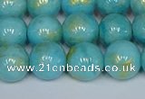 CMJ967 15.5 inches 8mm round Mashan jade beads wholesale