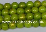 CMJ985 15.5 inches 4mm round Mashan jade beads wholesale