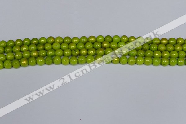 CMJ985 15.5 inches 4mm round Mashan jade beads wholesale