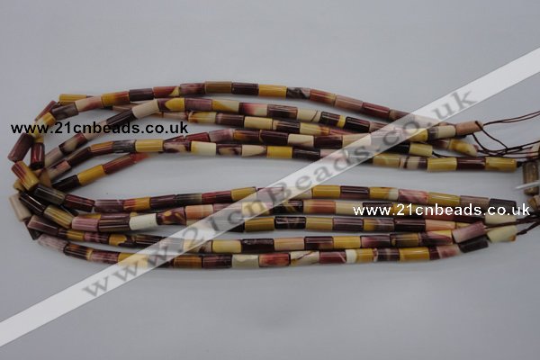 CMK104 15.5 inches 6*11mm tube mookaite beads wholesale