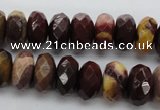 CMK121 15.5 inches 7*10mm faceted rondelle mookaite beads wholesale