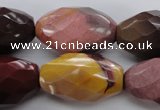 CMK133 15.5 inches 20*30mm faceted rice mookaite beads wholesale