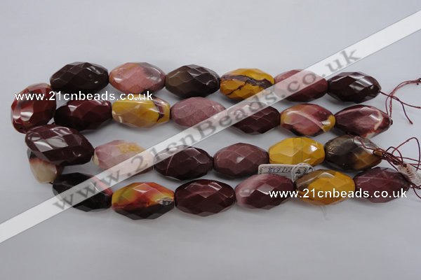 CMK133 15.5 inches 20*30mm faceted rice mookaite beads wholesale