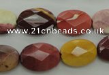 CMK155 15.5 inches 13*18mm faceted oval mookaite beads wholesale