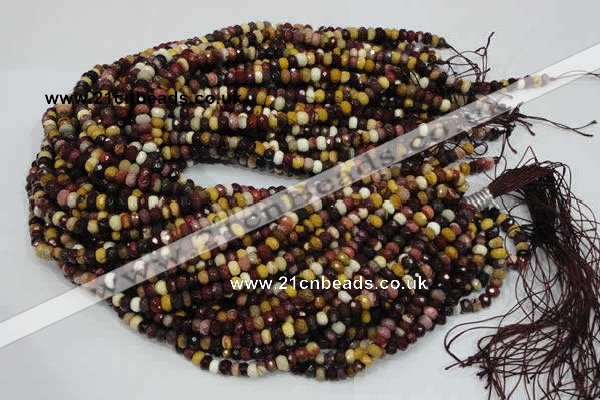 CMK19 15.5 inches 4*6mm faceted rondelle mookaite beads wholesale