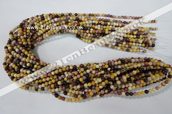 CMK201 15.5 inches 4mm round mookaite gemstone beads wholesale