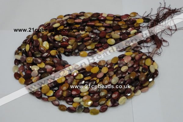 CMK22 15.5 inches 8*12mm faceted oval mookaite beads wholesale