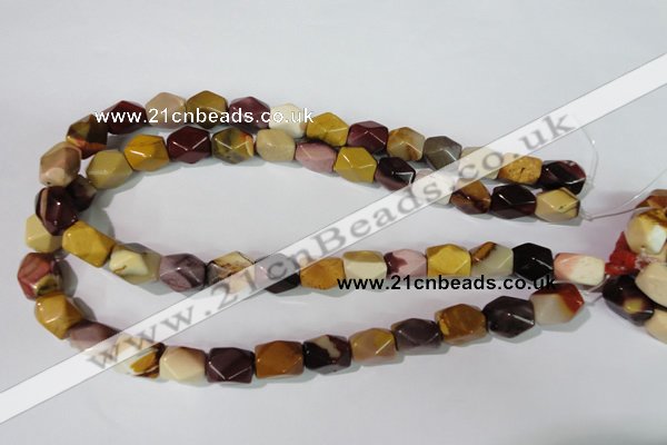 CMK232 15.5 inches 10*15mm faceted nuggets mookaite gemstone beads