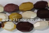 CMK233 15.5 inches 10*18mm faceted nuggets mookaite gemstone beads