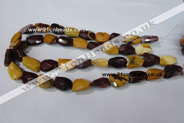 CMK234 15.5 inches 15*20mm faceted nuggets mookaite gemstone beads