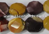 CMK236 15.5 inches 16*18mm faceted nuggets mookaite gemstone beads