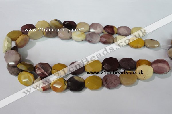 CMK236 15.5 inches 16*18mm faceted nuggets mookaite gemstone beads