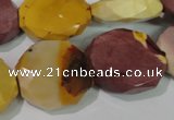 CMK237 15.5 inches 21*23mm faceted nuggets mookaite gemstone beads