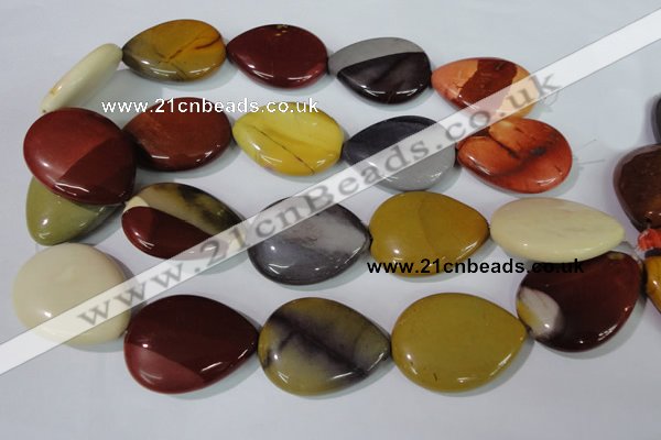 CMK255 15.5 inches 30*40mm flat teardrop mookaite gemstone beads