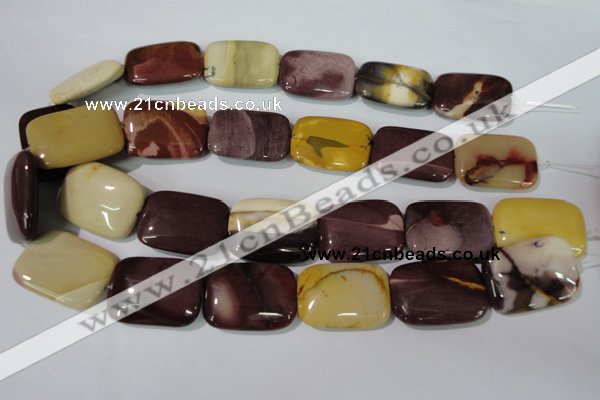 CMK268 15.5 inches 22*30mm rectangle mookaite gemstone beads